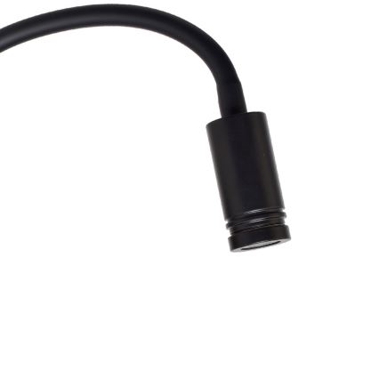 Flexible, kleine LED-Wandleuchte BASE 1xLED/8W+1xLED/2W/230V schwarz/silbern