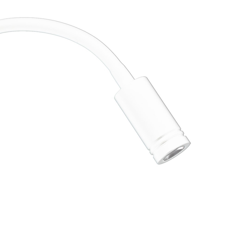 Flexible, kleine LED-Wandleuchte mit USB BASE 1xLED/8W + 1xLED/2W/230V weiß
