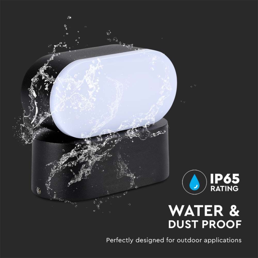 Flexible LED-Outdoor-Wandleuchte LED/5W/230V 3000K IP65 schwarz