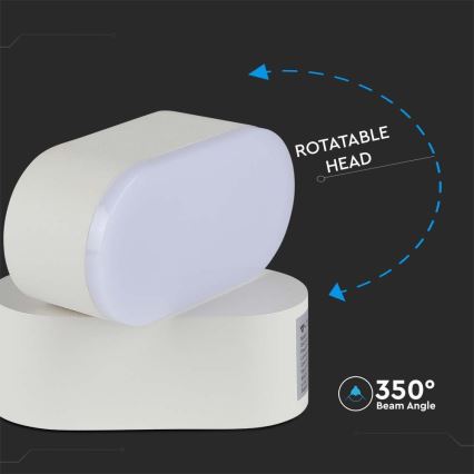 Flexible LED-Outdoor-Wandleuchte LED/5W/230V 3000K IP65 weiß