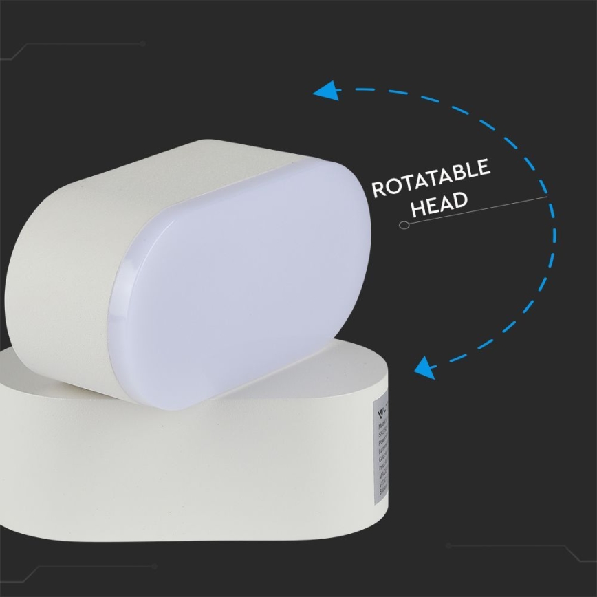 Flexible LED-Outdoor-Wandleuchte LED/5W/230V 4000K IP65 weiß
