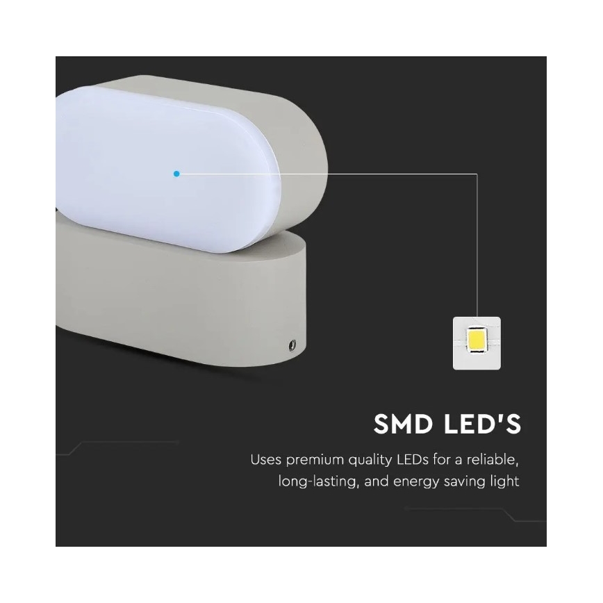 Flexible LED-Wandleuchte für den Außenbereich LED/5W/230V IP65
