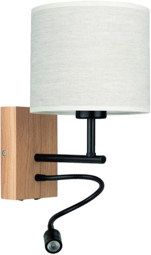 Flexible Leuchte BOHO 1xE27/25W + LED/1W/230V Eiche