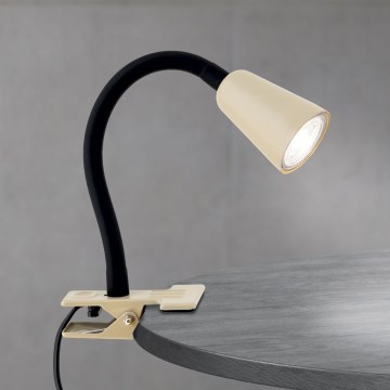 Flexible Tischlampe mit Klemme DOTTY 1xGU10/10W/230V beige/schwarz