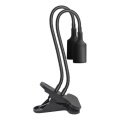 Flexibler Tischlampen-Klemmleuchte für Pflanzenzucht PLANTY 2xE27/30W/230V schwarz