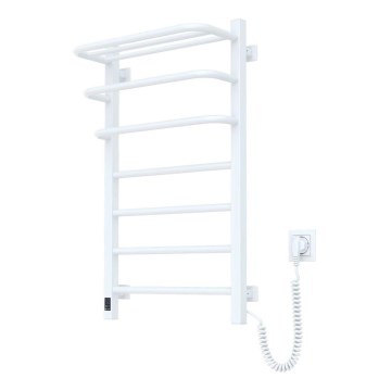 FORTIS Elektrischer Badheizkörper mit Thermostat, 350 W/230 V, 80,6 cm, IP44, Weiß, rechts