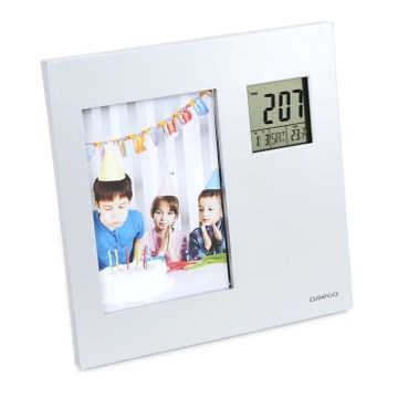 Fotorahmen mit Digitaluhr und Thermometer 2×AAA