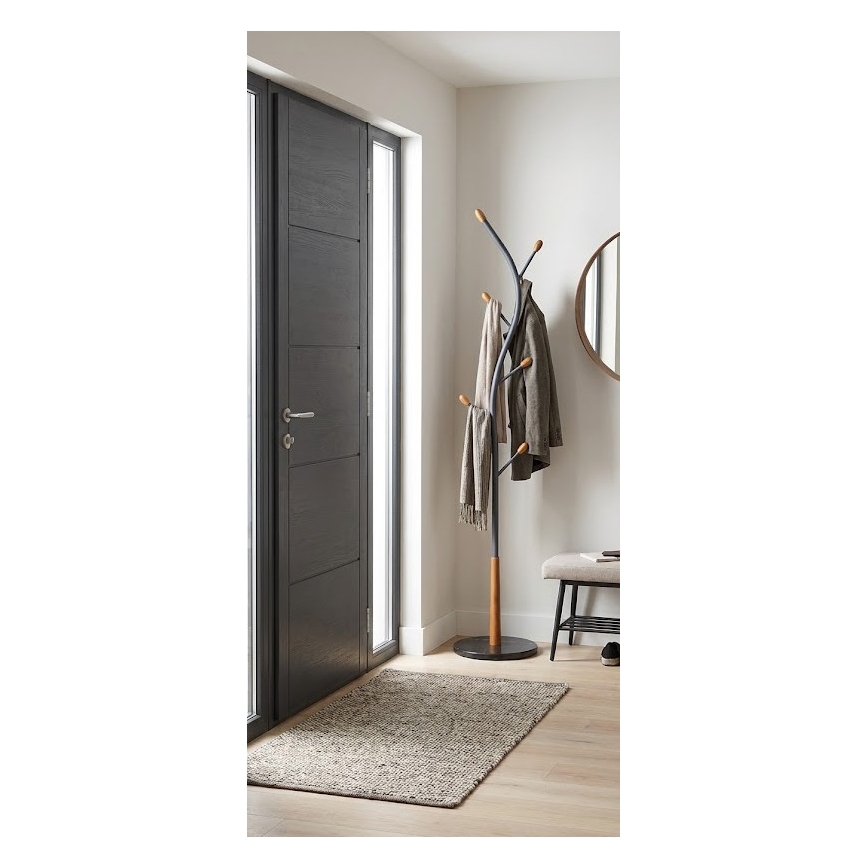 Freistehender Garderobenständer 186x38 cm STILE, schwarz