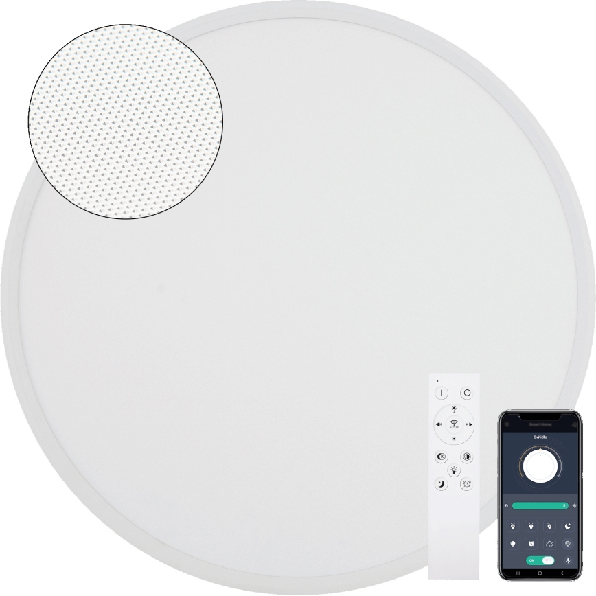 Fulgur s-43056 - LED dimmbare Deckenleuchte NOMY LED/40W/230V 3000-6500K Ø 50 cm UGR19 IP40 Wi-Fi weiß + Fernbedienung