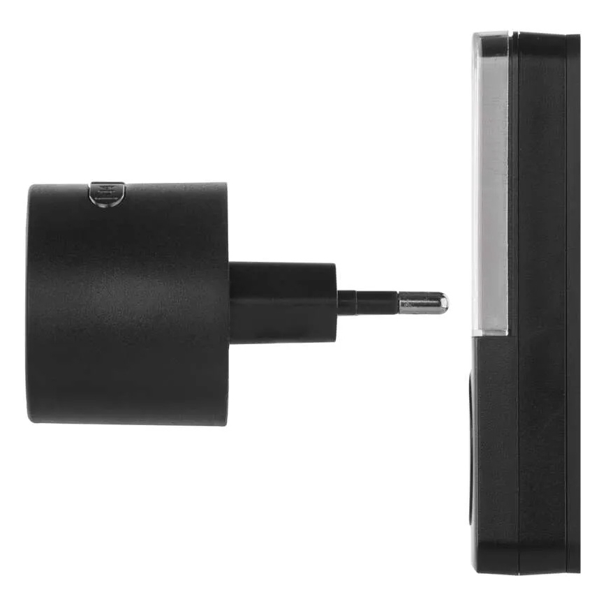 Funk-Türklingel für Steckdose 230V + 1xCR2032 schwarz