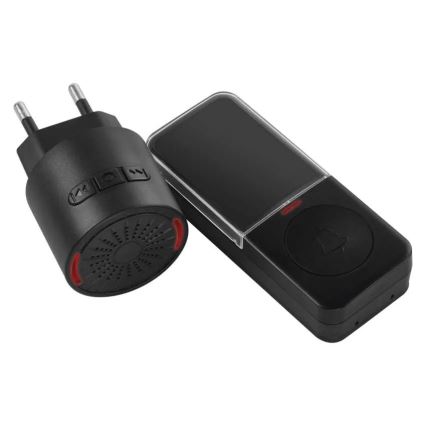 Funk-Türklingel für Steckdose 230V + 1xCR2032 schwarz