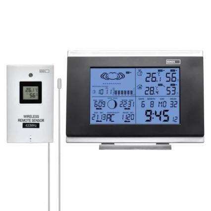 Funk-Wetterstation mit Wecker 2xAA anthrazit