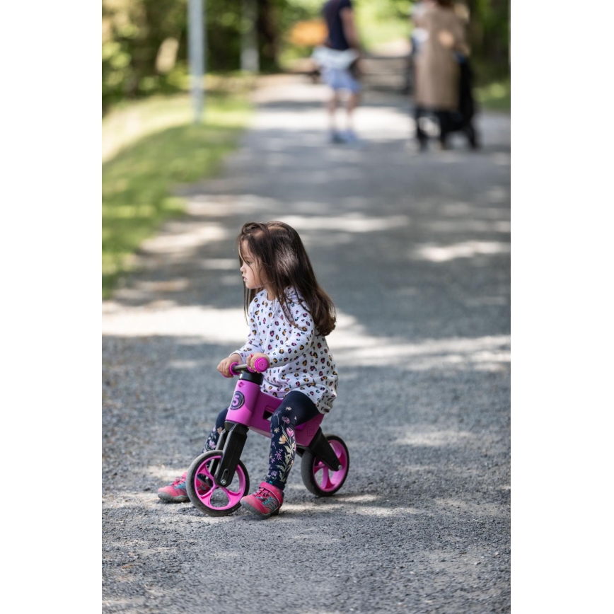 Funny Wheels - 2-in-1 Laufrad RIDER SUPER SPORT rosa/schwarz