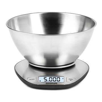 G3Ferrari G2006200 - Digitale Küchenwaage mit Schüssel 2xAAA Edelstahl