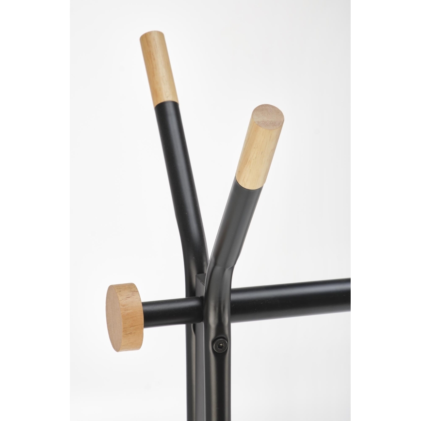 Garderobenständer 165x91 cm CHENE schwarz/beige