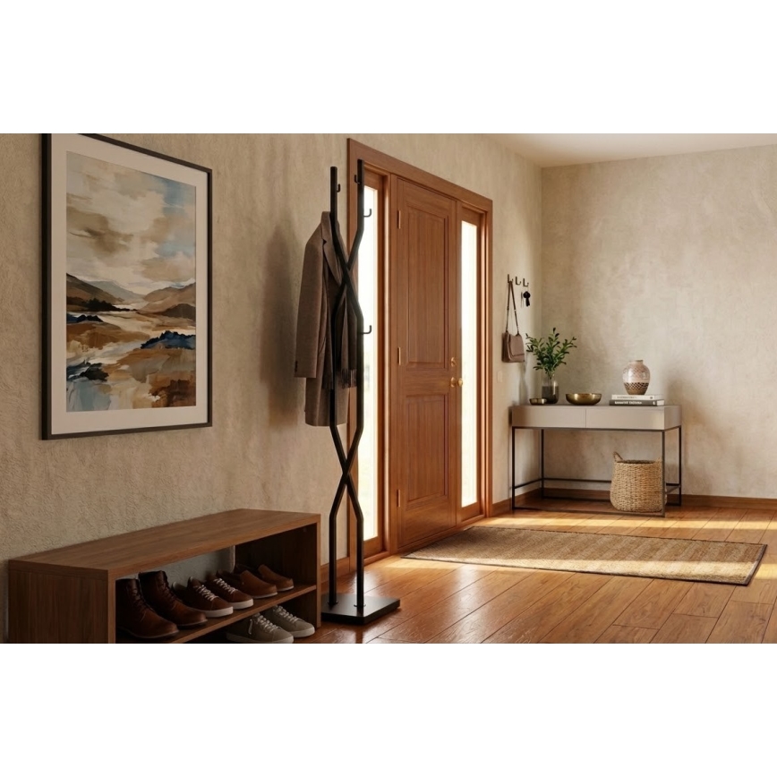 Garderobenständer LARB, 180x40 cm, schwarz