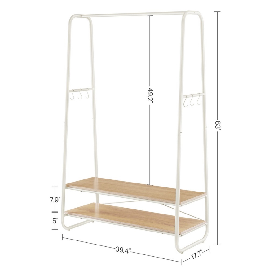 Garderobenständer LINEA weiß/braun