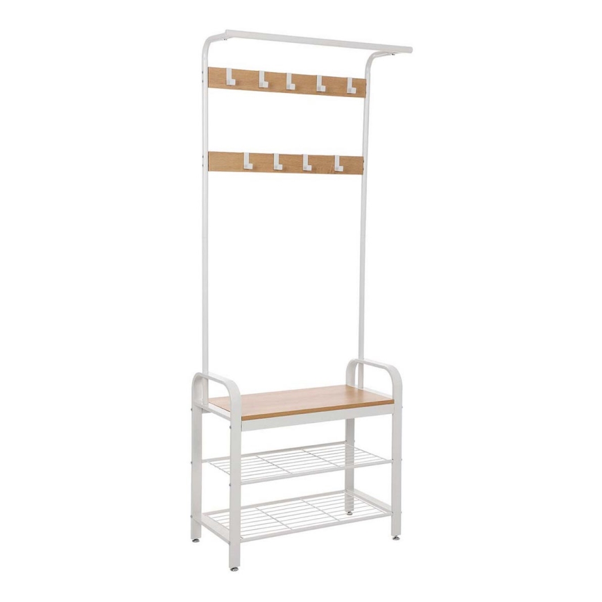 Garderobenständer NAVOR, Braun/Weiß