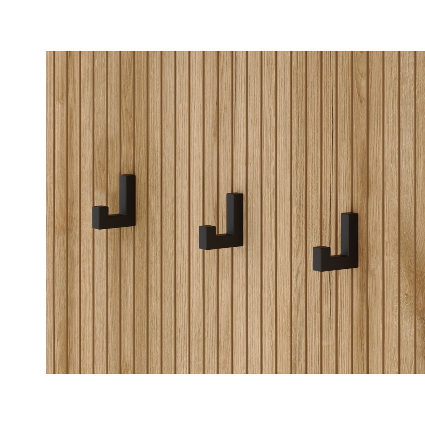 Garderobenwand mit Spiegel SVEN braun/graphit