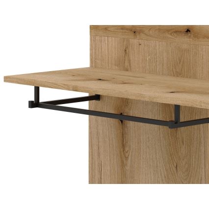 Garderobenwand SVEN mit Spiegel braun/graphit