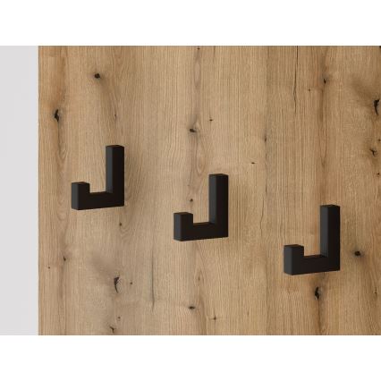 Garderobenwand SVEN mit Spiegel braun/graphit