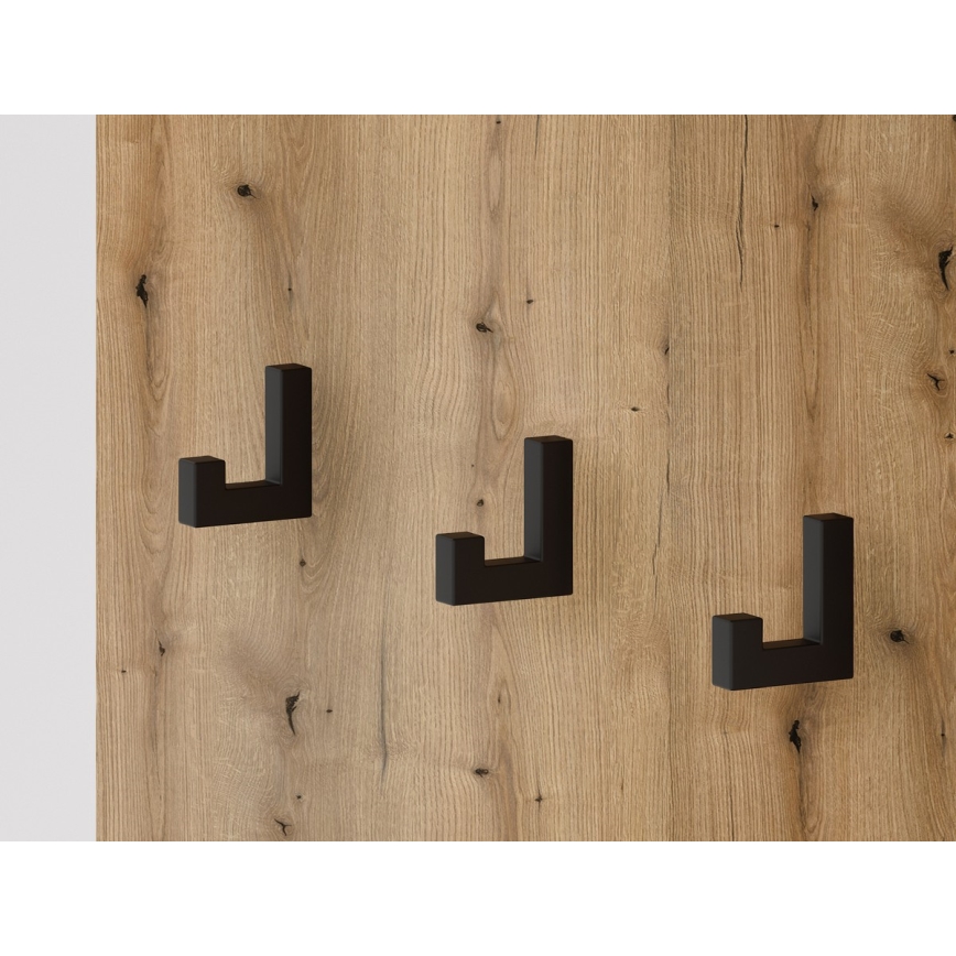 Garderobenwand SVEN mit Spiegel braun/graphit