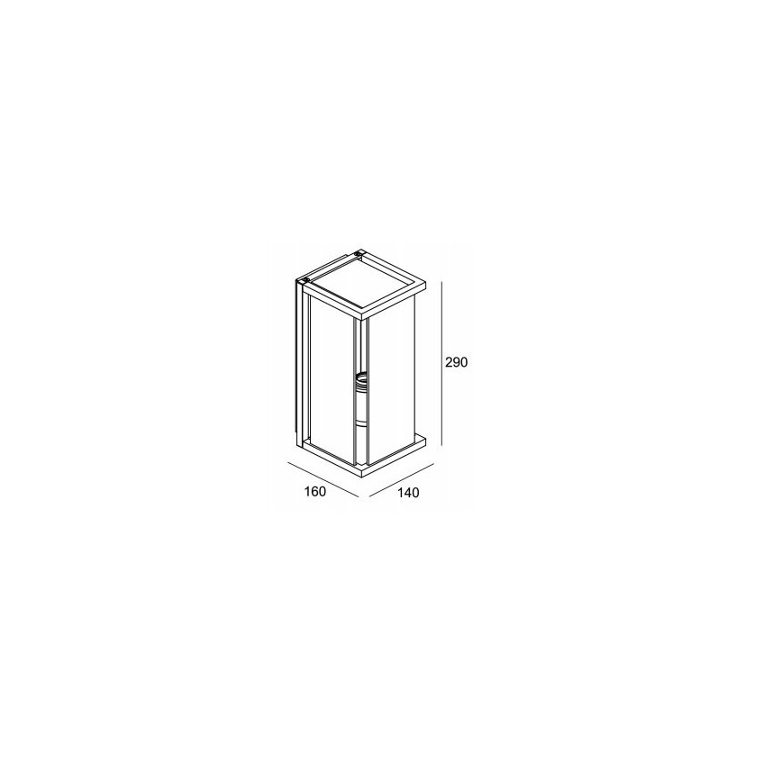 Gardino LX1466 - Auβen-Wandleuchte MELISSA 1xE27/15W/230V IP54