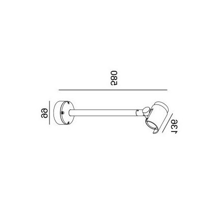 Gardino LX1674 - LED Außenwandspot ROSE LED/15W/230V IP65