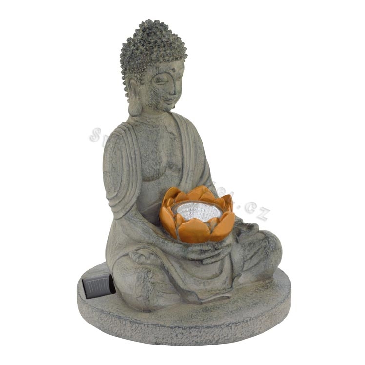 Garten- Solarleuchte Buddha 1xLED/0,075W anthrazit