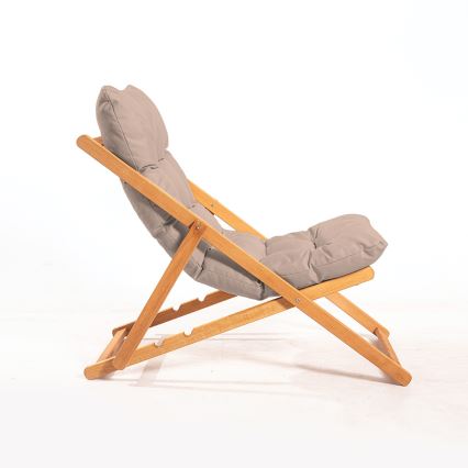 Gartenliege Beige/Buche