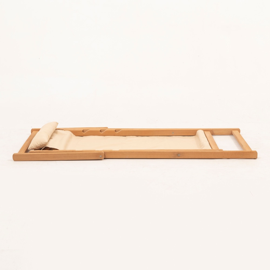 Gartenliege Beige/Hainbuche
