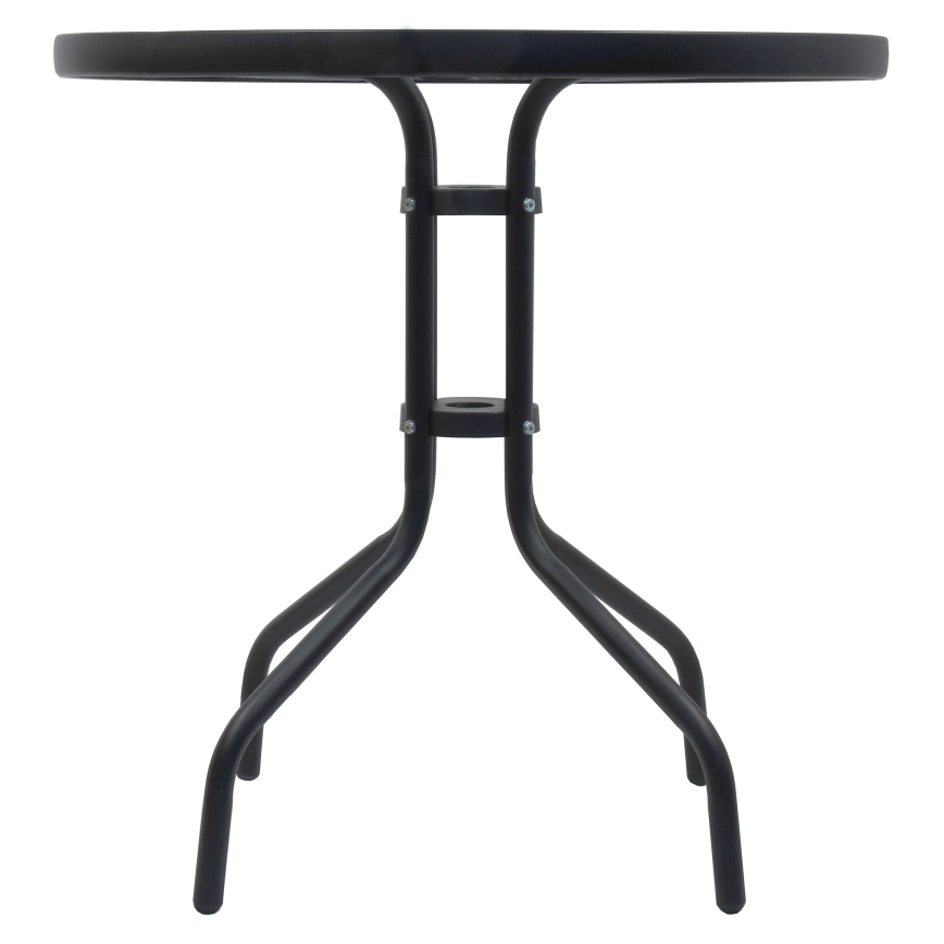 Gartentisch d. 70 cm schwarz