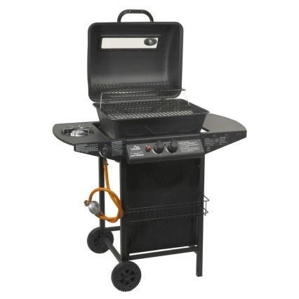 Gasgrill, 3 Brenner, schwarz