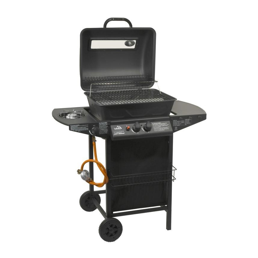 Gasgrill, 3 Brenner, schwarz