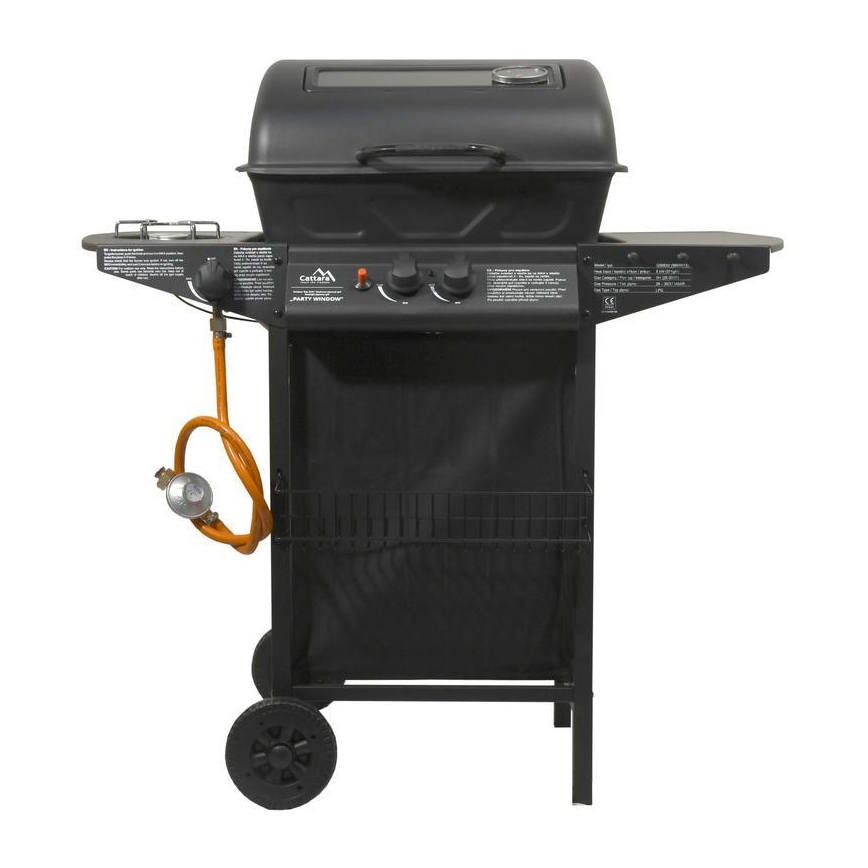 Gasgrill, 3 Brenner, schwarz