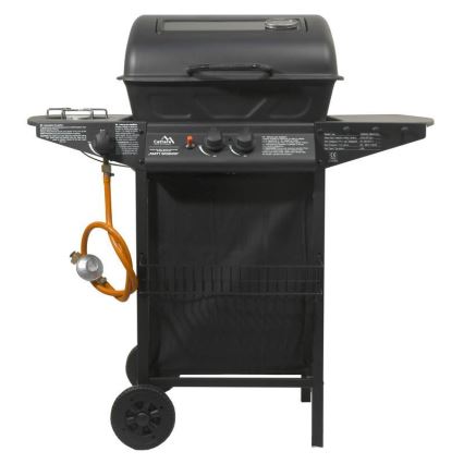 Gasgrill mit 3 Brennern, schwarz