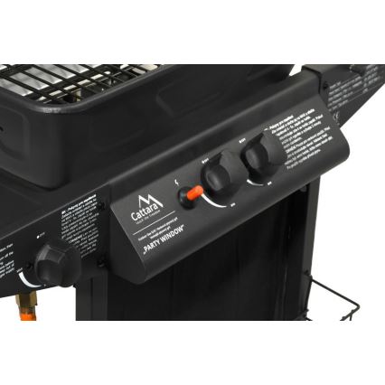 Gasgrill mit 3 Brennern, schwarz