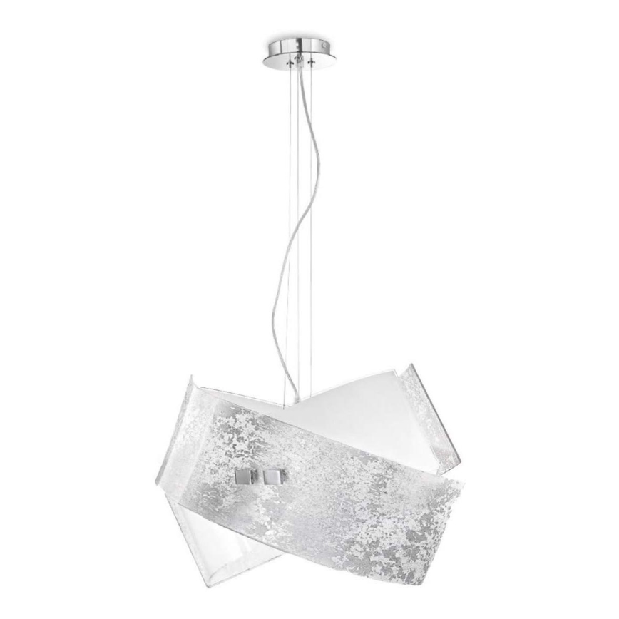 Gea Luce CAMILLA S G arg - Hängeleuchte an Schnur CAMILLA 2xE27/70W/230V silbern