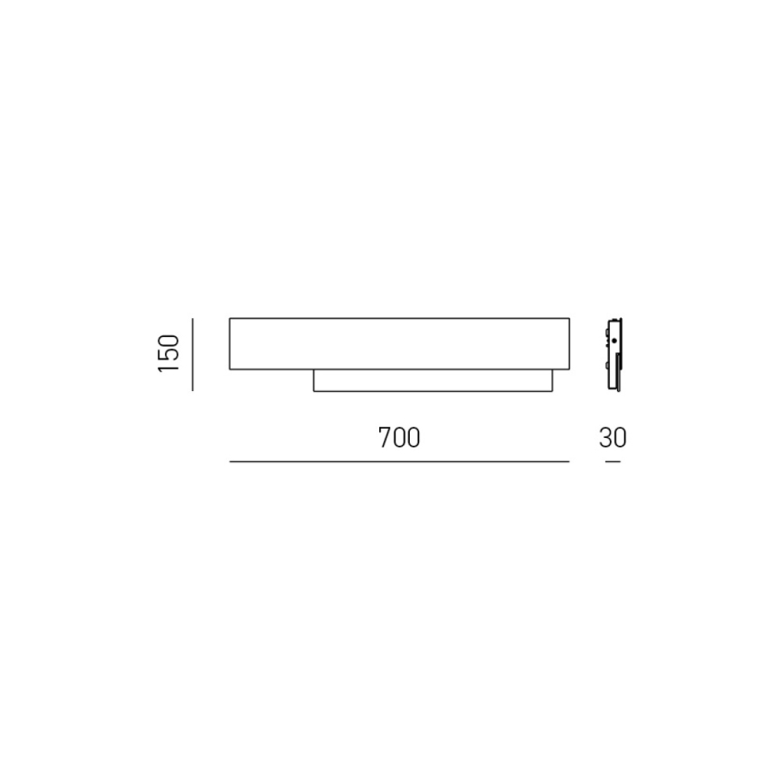 Gea Luce DOHA A G N - LED-Wandbeleuchtung DOHA LED/25W/230V 70 cm schwarz