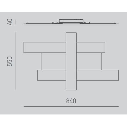 Gea Luce DOHA P M B - LED-Deckenleuchte DOHA LED/40W/230V 84 cm weiß