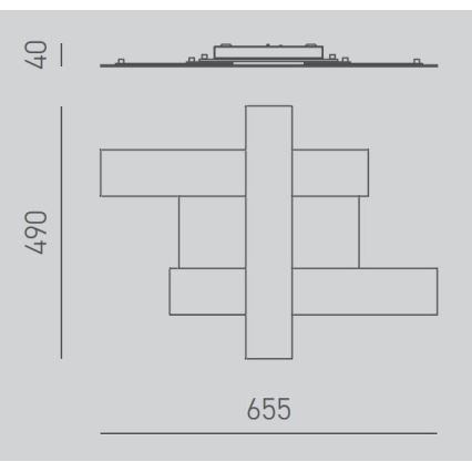 Gea Luce DOHA P P N - LED-Deckenleuchte DOHA LED/30W/230V 65,5 cm schwarz