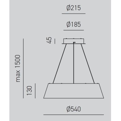 Gea Luce JULIETTE S B - Dimmbare LED-Hängeleuchte an Schnur JULIETTE LED/50W/230V weiß