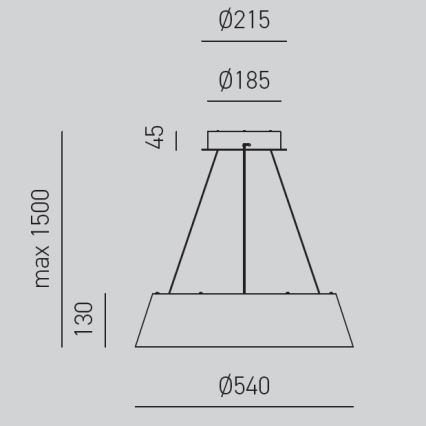 Gea Luce JULIETTE S N - Dimmbare LED-Hängeleuchte an Schnur JULIETTE LED/50W/230V schwarz/golden