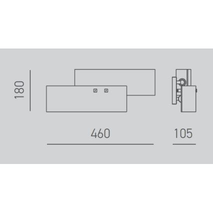 Gea Luce LARA A P arg - Wandleuchte LARA 2xE14/42W/230V silbern