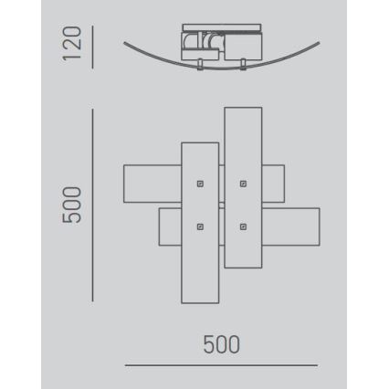 Gea Luce LARA P P oro - Deckenleuchte LARA 2xE27/52W/230V 50 cm golden