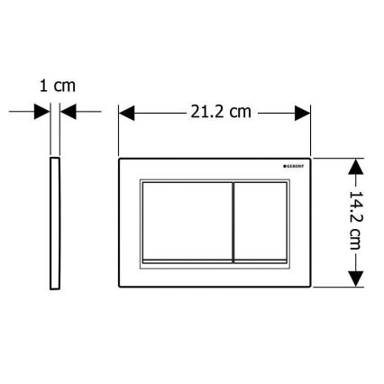 Geberit 115.080.01.1 - Betätigungsplatte Omega30 21,2x14,2 cm weiß