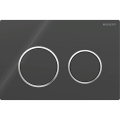 Geberit 115.085.KM.1 - Betätigungsplatte Omega20, 21,2 x 14,2 cm, schwarz / Hochglanzchrom