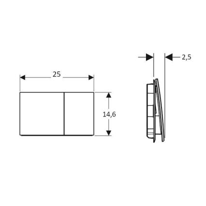 Geberit 115.622.JL.1 - Betätigungsplatte Sigma70 25 x 14,6 cm sandgrau