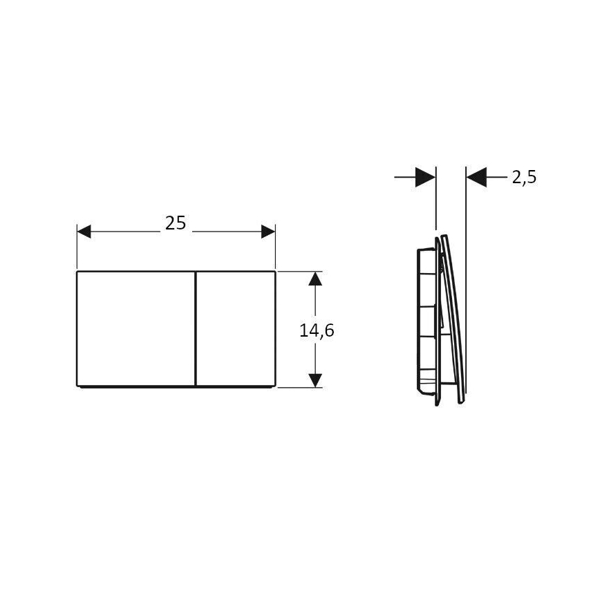 Geberit 115.622.JL.1 - Betätigungsplatte Sigma70 25 x 14,6 cm sandgrau