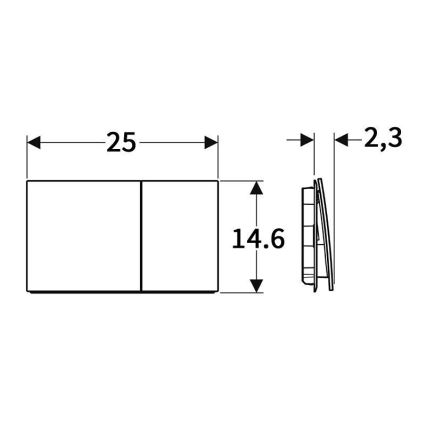 Geberit 115.622.QB.1 - Betätigungsplatte Sigma70 25x14,6 cm gebürstetes Rotgold